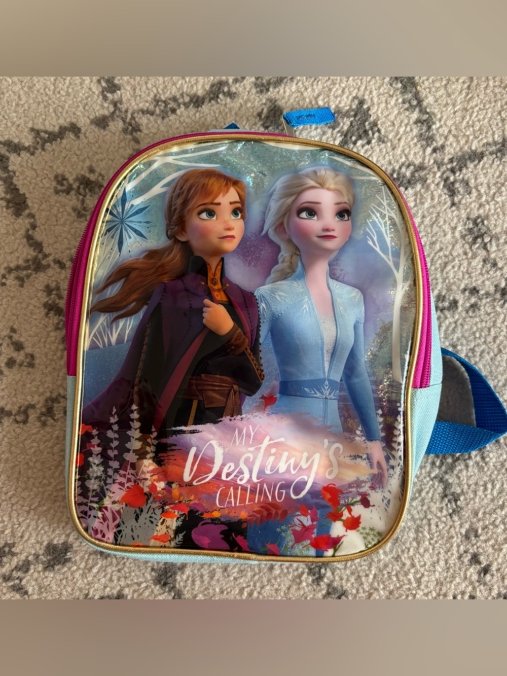 Disney Frozen My Destiny's Calling Backpack - Blue, Purple, Pink - Picture 1 of 3